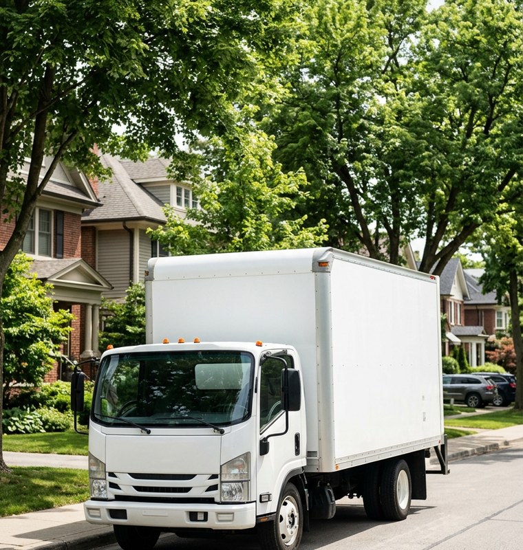Oklahoma Home Movers mover carrying packed boxes on a Oklahoma City home move